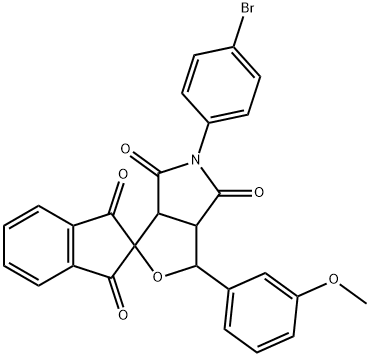 313506-76-2 5-(4-bromophenyl)-1-(3-methoxyphenyl)-3a,6a-dihydrosprio[1H-furo[3,4-c]pyrrole-3,2'-(1'H)-indene]-1',3',4,6(2'H,3H,5H)-tetrone