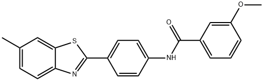 3-methoxy-N-[4-(6-methyl-1,3-benzothiazol-2-yl)phenyl]benzamide Struktur