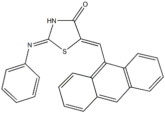 5-(9-anthrylmethylene)-2-(phenylimino)-1,3-thiazolidin-4-one Structure