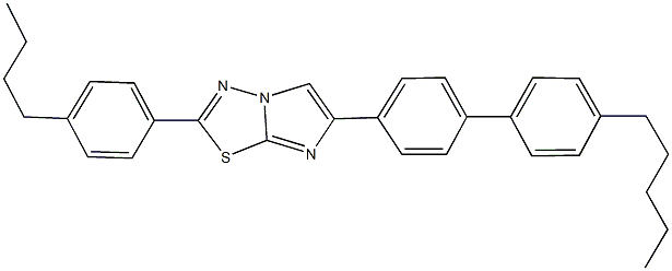 2-(4-butylphenyl)-6-(4'-pentyl[1,1'-biphenyl]-4-yl)imidazo[2,1-b][1,3,4]thiadiazole Structure