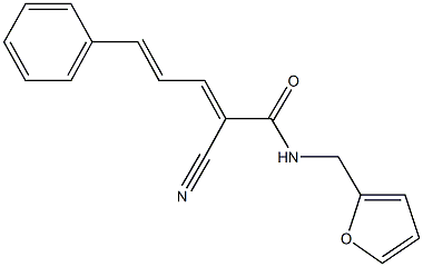 2-cyano-N-(2-furylmethyl)-5-phenyl-2,4-pentadienamide,313524-73-1,结构式