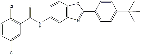 2,5-dichloro-N-{2-[4-(1,1-dimethylethyl)phenyl]-1,3-benzoxazol-5-yl}benzamide Structure