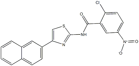2-chloro-5-nitro-N-[4-(2-naphthyl)-1,3-thiazol-2-yl]benzamide,313528-45-9,结构式