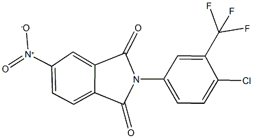 2-[4-chloro-3-(trifluoromethyl)phenyl]-5-nitro-1H-isoindole-1,3(2H)-dione Structure