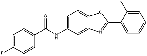 4-fluoro-N-[2-(2-methylphenyl)-1,3-benzoxazol-5-yl]benzamide|