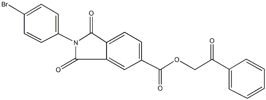 2-oxo-2-phenylethyl 2-(4-bromophenyl)-1,3-dioxoisoindoline-5-carboxylate Structure