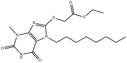 ethyl [(3-methyl-7-octyl-2,6-dioxo-2,3,6,7-tetrahydro-1H-purin-8-yl)sulfanyl]acetate|