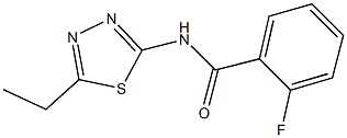 N-(5-ethyl-1,3,4-thiadiazol-2-yl)-2-fluorobenzamide,313554-49-3,结构式