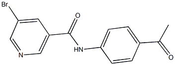 N-(4-acetylphenyl)-5-bromonicotinamide Structure
