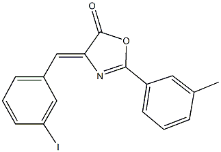 4-(3-iodobenzylidene)-2-(3-methylphenyl)-1,3-oxazol-5(4H)-one 化学構造式
