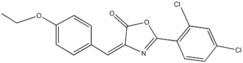 2-(2,4-dichlorophenyl)-4-(4-ethoxybenzylidene)-1,3-oxazol-5(4H)-one Struktur