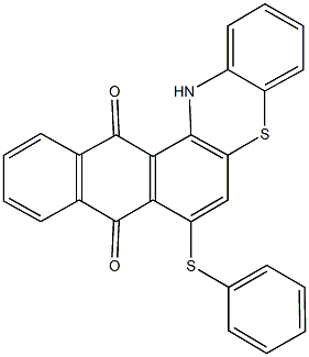 7-(phenylsulfanyl)-8H-naphtho[2,3-a]phenothiazine-8,13(14H)-dione Structure