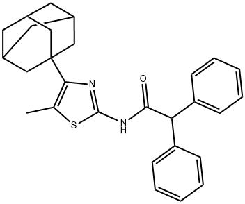 N-[4-(1-adamantyl)-5-methyl-1,3-thiazol-2-yl]-2,2-diphenylacetamide Structure