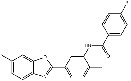 4-bromo-N-[2-methyl-5-(6-methyl-1,3-benzoxazol-2-yl)phenyl]benzamide|