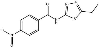 N-(5-ethyl-1,3,4-thiadiazol-2-yl)-4-nitrobenzamide Struktur