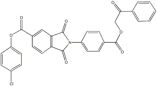 313664-81-2 4-chlorophenyl 1,3-dioxo-2-{4-[(2-oxo-2-phenylethoxy)carbonyl]phenyl}-5-isoindolinecarboxylate