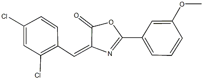 4-(2,4-dichlorobenzylidene)-2-(3-methoxyphenyl)-1,3-oxazol-5(4H)-one 化学構造式