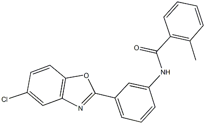 N-[3-(5-chloro-1,3-benzoxazol-2-yl)phenyl]-2-methylbenzamide Structure