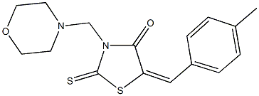 313684-58-1 5-(4-methylbenzylidene)-3-(4-morpholinylmethyl)-2-thioxo-1,3-thiazolidin-4-one