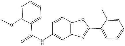 2-methoxy-N-[2-(2-methylphenyl)-1,3-benzoxazol-5-yl]benzamide 化学構造式