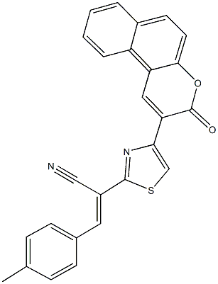 313686-16-7 3-(4-methylphenyl)-2-[4-(3-oxo-3H-benzo[f]chromen-2-yl)-1,3-thiazol-2-yl]acrylonitrile