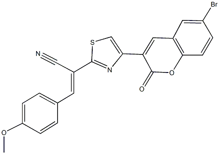 2-[4-(6-bromo-2-oxo-2H-chromen-3-yl)-1,3-thiazol-2-yl]-3-(4-methoxyphenyl)acrylonitrile Structure