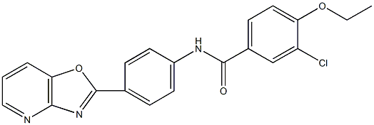 3-chloro-4-ethoxy-N-(4-[1,3]oxazolo[4,5-b]pyridin-2-ylphenyl)benzamide,313699-71-7,结构式