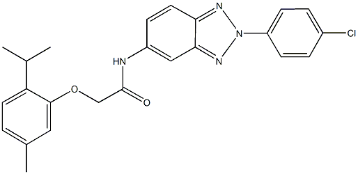 N-[2-(4-chlorophenyl)-2H-1,2,3-benzotriazol-5-yl]-2-(2-isopropyl-5-methylphenoxy)acetamide Structure