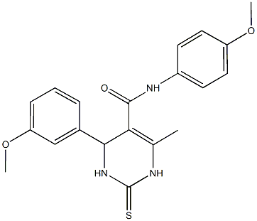 313702-23-7 4-(3-methoxyphenyl)-N-(4-methoxyphenyl)-6-methyl-2-thioxo-1,2,3,4-tetrahydro-5-pyrimidinecarboxamide