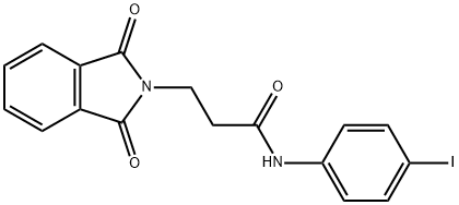3-(1,3-dioxo-1,3-dihydro-2H-isoindol-2-yl)-N-(4-iodophenyl)propanamide Structure