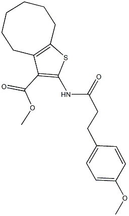 methyl 2-{[3-(4-methoxyphenyl)propanoyl]amino}-4,5,6,7,8,9-hexahydrocycloocta[b]thiophene-3-carboxylate Structure