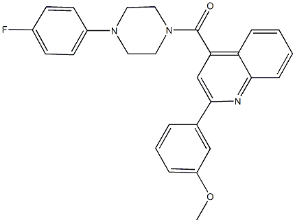 313703-12-7 4-{[4-(4-fluorophenyl)-1-piperazinyl]carbonyl}-2-(3-methoxyphenyl)quinoline