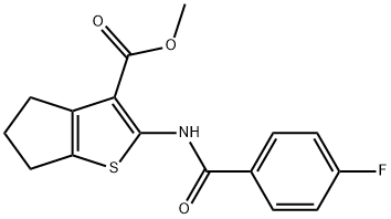 methyl 2-[(4-fluorobenzoyl)amino]-5,6-dihydro-4H-cyclopenta[b]thiophene-3-carboxylate Structure