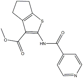 methyl 2-(isonicotinoylamino)-5,6-dihydro-4H-cyclopenta[b]thiophene-3-carboxylate,313703-34-3,结构式
