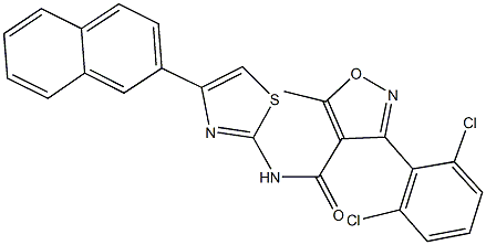 3-(2,6-dichlorophenyl)-5-methyl-N-[4-(2-naphthyl)-1,3-thiazol-2-yl]-4-isoxazolecarboxamide Structure