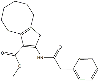 methyl 2-[(phenylacetyl)amino]-4,5,6,7,8,9-hexahydrocycloocta[b]thiophene-3-carboxylate|