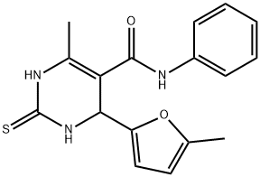 6-methyl-4-(5-methyl-2-furyl)-N-phenyl-2-thioxo-1,2,3,4-tetrahydro-5-pyrimidinecarboxamide,313705-08-7,结构式