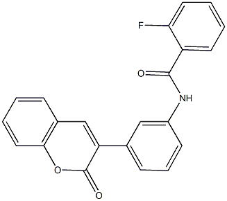 2-fluoro-N-[3-(2-oxo-2H-chromen-3-yl)phenyl]benzamide Structure