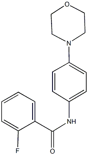 2-fluoro-N-[4-(4-morpholinyl)phenyl]benzamide 化学構造式