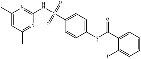 N-(4-{[(4,6-dimethyl-2-pyrimidinyl)amino]sulfonyl}phenyl)-2-iodobenzamide Structure