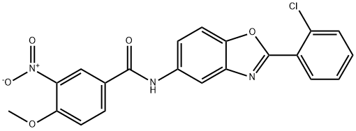 313953-26-3 N-[2-(2-chlorophenyl)-1,3-benzoxazol-5-yl]-3-nitro-4-methoxybenzamide