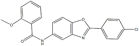 N-[2-(4-chlorophenyl)-1,3-benzoxazol-5-yl]-2-methoxybenzamide 化学構造式