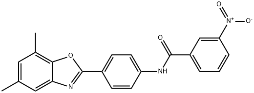 N-[4-(5,7-dimethyl-1,3-benzoxazol-2-yl)phenyl]-3-nitrobenzamide Struktur