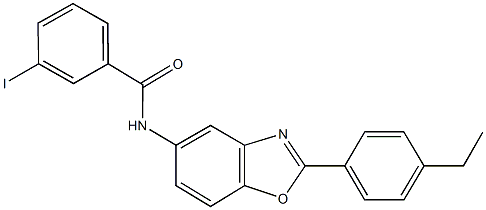 N-[2-(4-ethylphenyl)-1,3-benzoxazol-5-yl]-3-iodobenzamide Structure