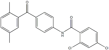 2,4-dichloro-N-[4-(2,5-dimethylbenzoyl)phenyl]benzamide 化学構造式