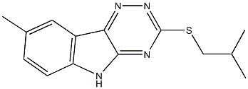 3-(isobutylsulfanyl)-8-methyl-5H-[1,2,4]triazino[5,6-b]indole Structure