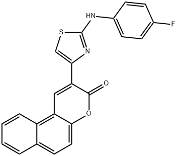 2-[2-(4-fluoroanilino)-1,3-thiazol-4-yl]-3H-benzo[f]chromen-3-one Structure