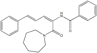 N-[1-(1-azepanylcarbonyl)-4-phenyl-1,3-butadienyl]benzamide Structure