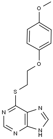 6-{[2-(4-methoxyphenoxy)ethyl]sulfanyl}-9H-purine Structure