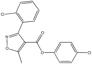 4-chlorophenyl 3-(2-chlorophenyl)-5-methyl-4-isoxazolecarboxylate 结构式
